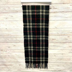 Cashmere Plaid Scarf with fringe